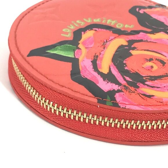LOUIS VUITTON M93691 Monogram Vernis Rose Porte Monet Chapeau Coin Case purse - Picture 14 of 14